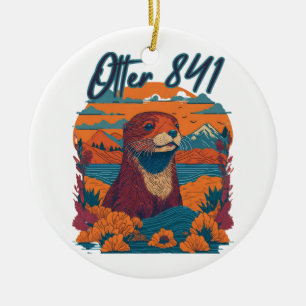Surfen Otter 841 Otter My Way California Sea Otte Keramik Ornament