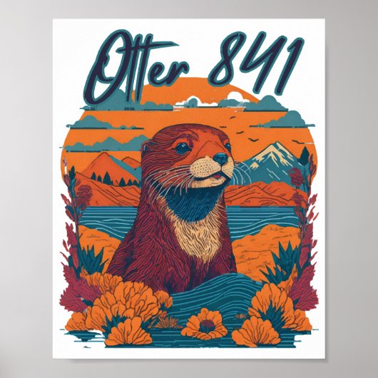 Surfen Otter 841 Otter My Way California Sea Otte Poster (Vorne)