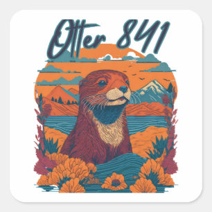 Surfen Otter 841 Otter My Way California Sea Otte Quadratischer Aufkleber