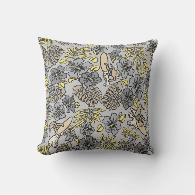 Surfen Pareau Hawaiianischer Hibiskus Surfen - Neu Kissen (Vorderseite)