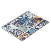 Surfen Patchwork: Grunge Vintage-Muster Notizblock (Linke Seite)