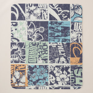 Surfen Patchwork: Grunge Vintage-Muster Sherpadecke