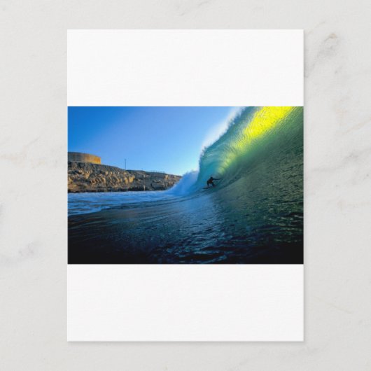 Surfen perfekt Wellenpanic Point Peru Postkarte (Vorderseite)