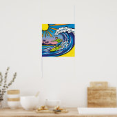 Surfen Pop Kunst Poster (Küche)