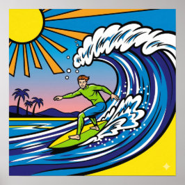 Surfen Pop Kunst Poster