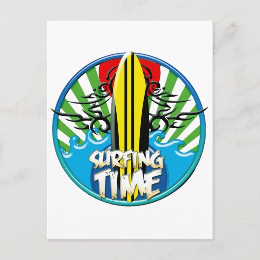 Surfen Postkarte (Vorderseite)