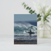 Surfen Postkarte (Stehend Vorderseite)