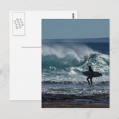 Surfen Postkarte (Vorne/Hinten)