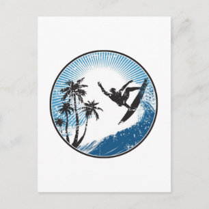 Surfen Postkarte
