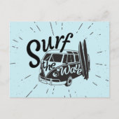 Surfen Postkarte (Vorderseite)