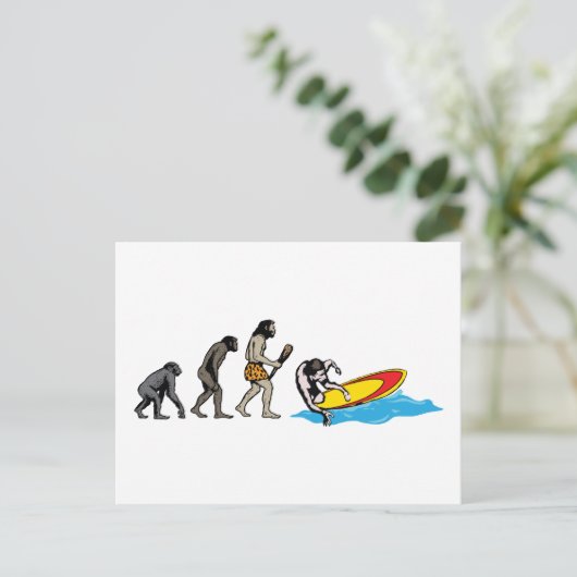 Surfen Postkarte (Stehend Vorderseite)