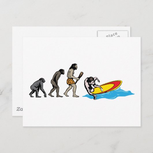 Surfen Postkarte (Vorne/Hinten)