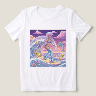 Surfen Quallen Queen T-Shirt 🌊 🧜 ♀️ Tri-Blend Shirt