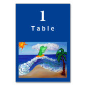 Surfen Raphael Angel Custom Table Cards Tischnummer (Vorderseite)