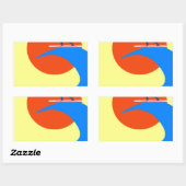 Surfen Rechteckiger Aufkleber (Blatt)