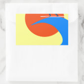 Surfen Rechteckiger Aufkleber (Tasche)