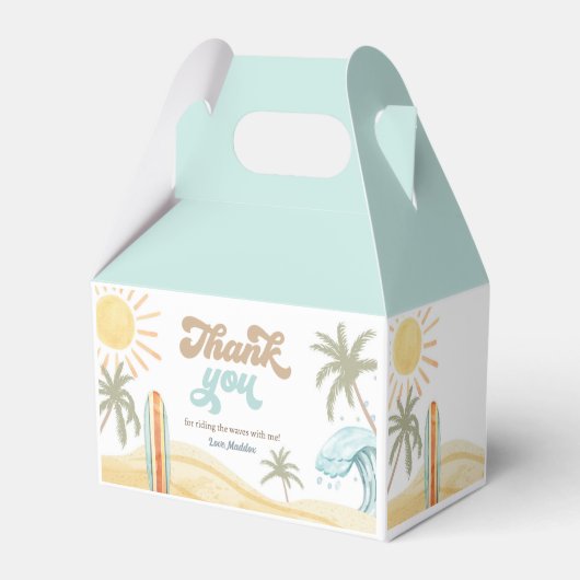 Surfen Retro Der große Junge Geburtstag Gunst Geschenkschachtel (Vorderseite)