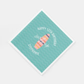 Surfen Rosa Surfboard Geburtstagsparty Serviette (Ecke)