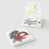 Surfen Safari Hawaiian Island Tiki Bar Untersetzer (Seitenansicht)