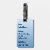 Surfen Safari Hawaiian Retro Gepäckanhänger (Rückseite vertikal)