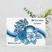 Surfen Safari Luau & GRILLEN Einladungen (Stehend Vorderseite)