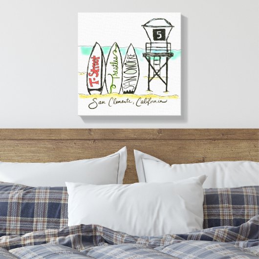 Surfen San Clemente Leinwand (Insitu (Schlafzimmer))