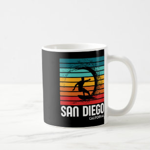 Surfen San Diego Kalifornien Strand Vintage Retro Kaffeetasse