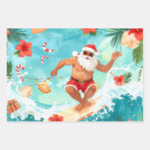 Surfen Santa Claus Geschenkpapier Set (Vorderseite)