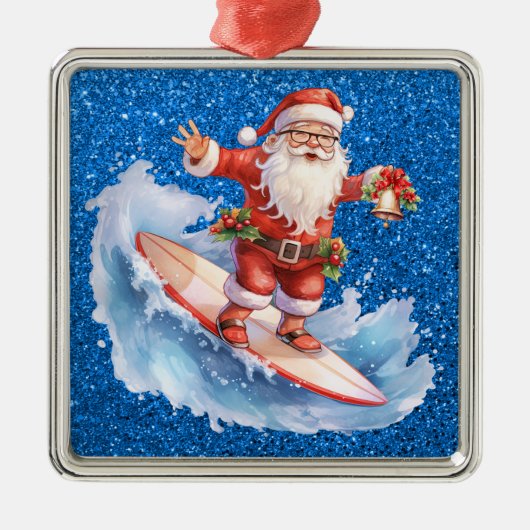 Surfen Santa Ornament (Vorne)