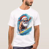 Surfen Santa T-Shirt (Vorderseite)