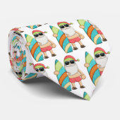 Surfen Santa Tropical Christmas Neck Tie Krawatte (Gerollt)