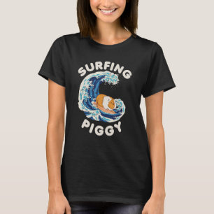 Surfen Schweinchen Grafik Meerschweinchen Besitzer T-Shirt