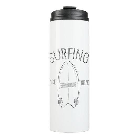 Surfen seit den 40er Jahren Thermosbecher (Vorderseite)