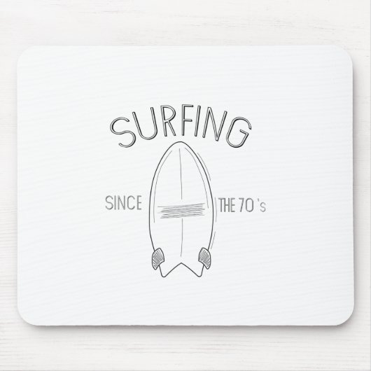 Surfen seit den 70er Jahren Mousepad (Vorne)