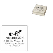 Surfen Sie auf der Beach Custom Rücksendeadresse Gummistempel (Stempel)