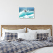 Surfen Sie auf einem großen Wellenausdruck Leinwanddruck (Insitu (Schlafzimmer))