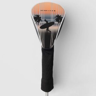 Surfen Sie bei Sonnenuntergang in den Strand Sur Golf Headcover