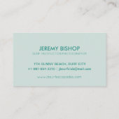 Surfen Sie Berufliche Visitenkarte (Rückseite)