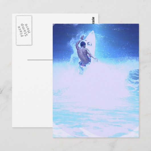 Surfen Sie Big Waves Postkarte (Vorne/Hinten)