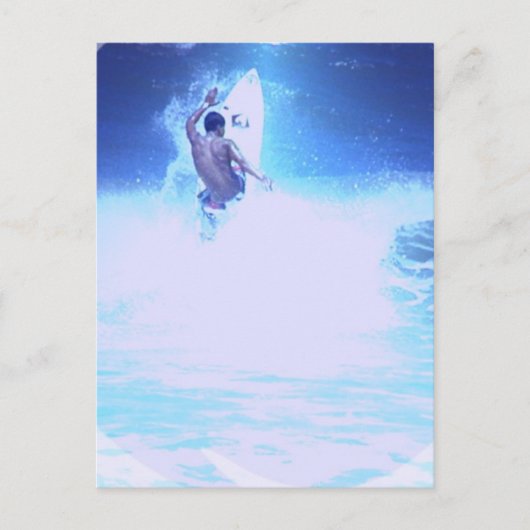 Surfen Sie Big Waves Postkarte (Vorderseite)