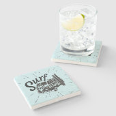 Surfen Sie die Welle Steinuntersetzer (Seitenansicht)