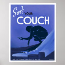 Surfen Sie Ihr Couch Poster