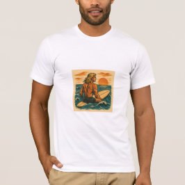 Surfen Sie im Meer auf seinem Surfbrett T-Shirt