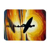 Surfen Sie im Sunset am Strand Magnet (Horizontal)