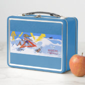 Surfen Sie in der blauen Lunchbox des Bermuda-Drei (Beispiel)
