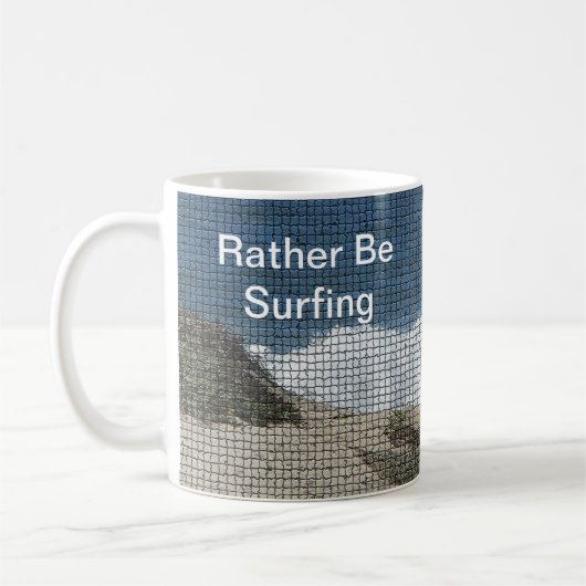 Surfen Sie lieber Ocean Beach Surfer Kaffeetasse (Links)