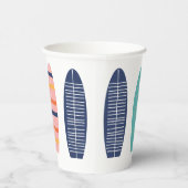 Surfen Sie Retro Beach Girl Surfboard Pappbecher (Rechts)