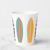 Surfen Sie Retro Beach Surfboard Papier-Cups Pappbecher (Links)