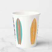 Surfen Sie Retro Beach Surfboard Papier-Cups Pappbecher (Rechts)