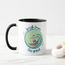Surfen Sie Santa BFTG Kaffee-Tasse